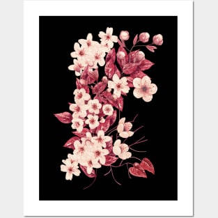 Sakura flowers Tree Posters and Art